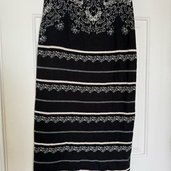 Free people irreplaceable black&white pencil skirt size S - Picture 5 of 11
